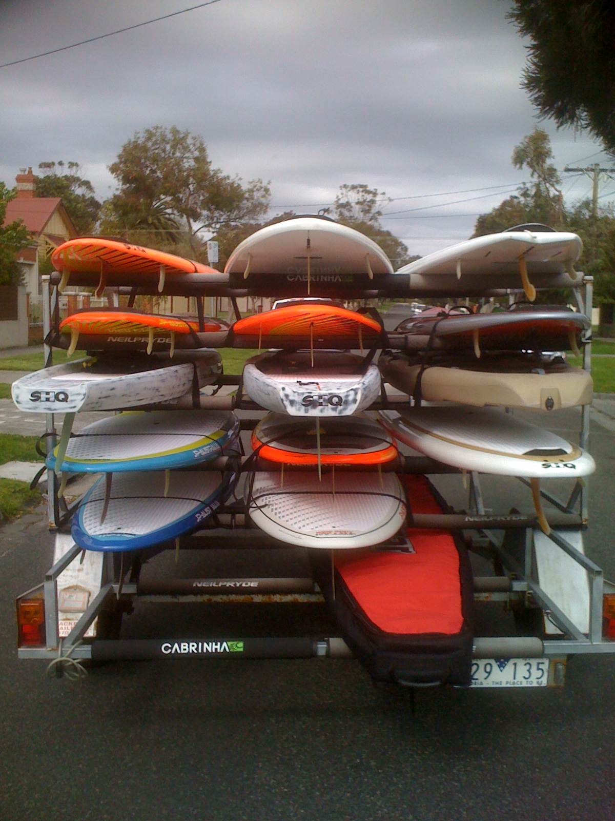 The trailor is packed and ready for action!