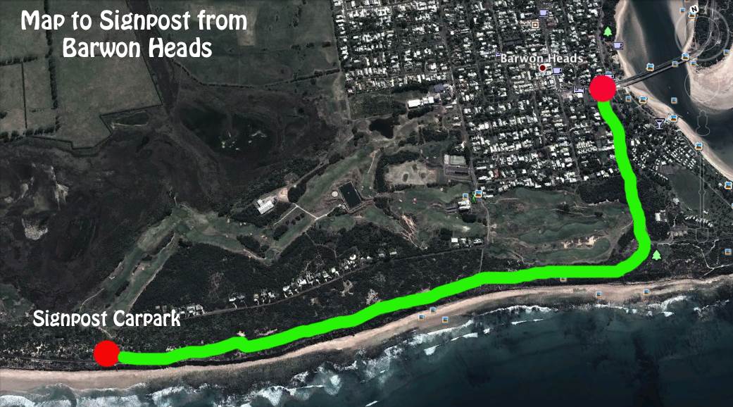 Signpost from Barwon Heads