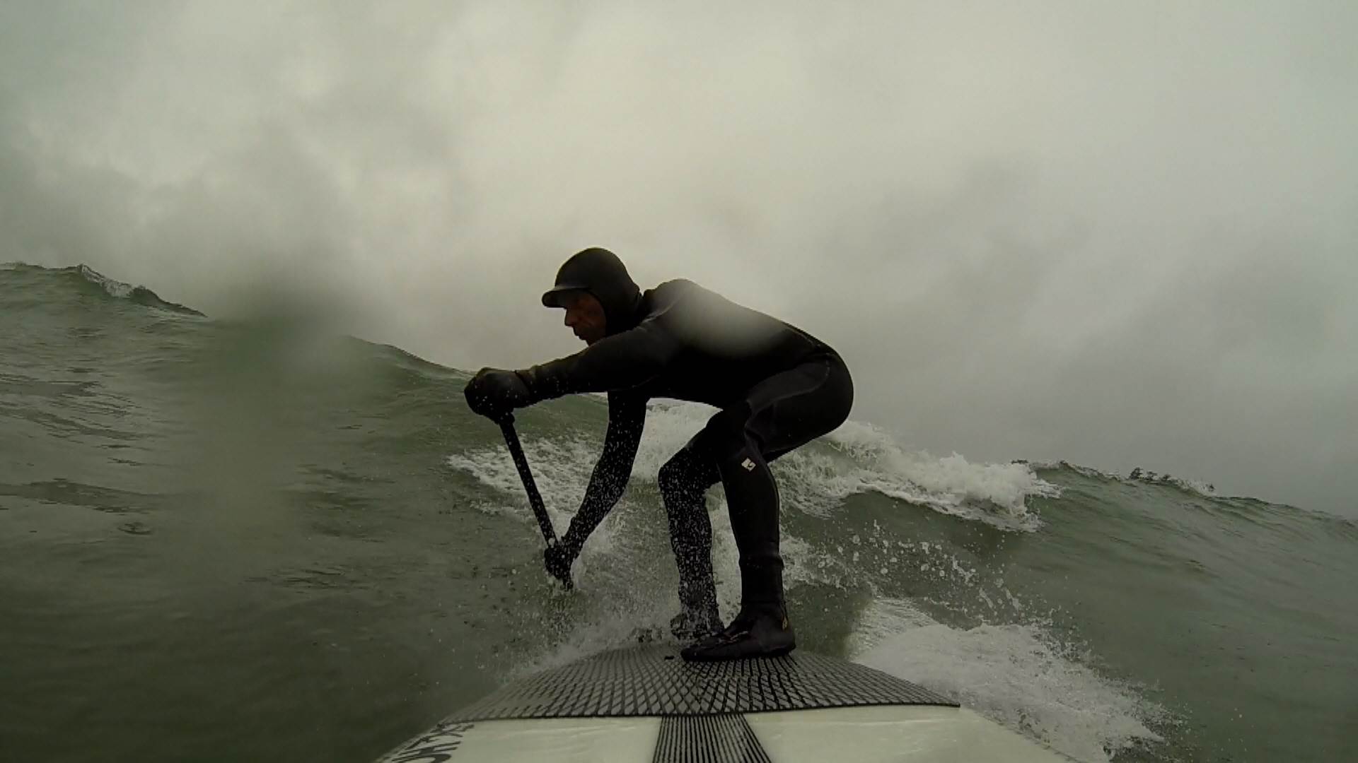 riding my new Hobie 8'4 CM RAW Sup