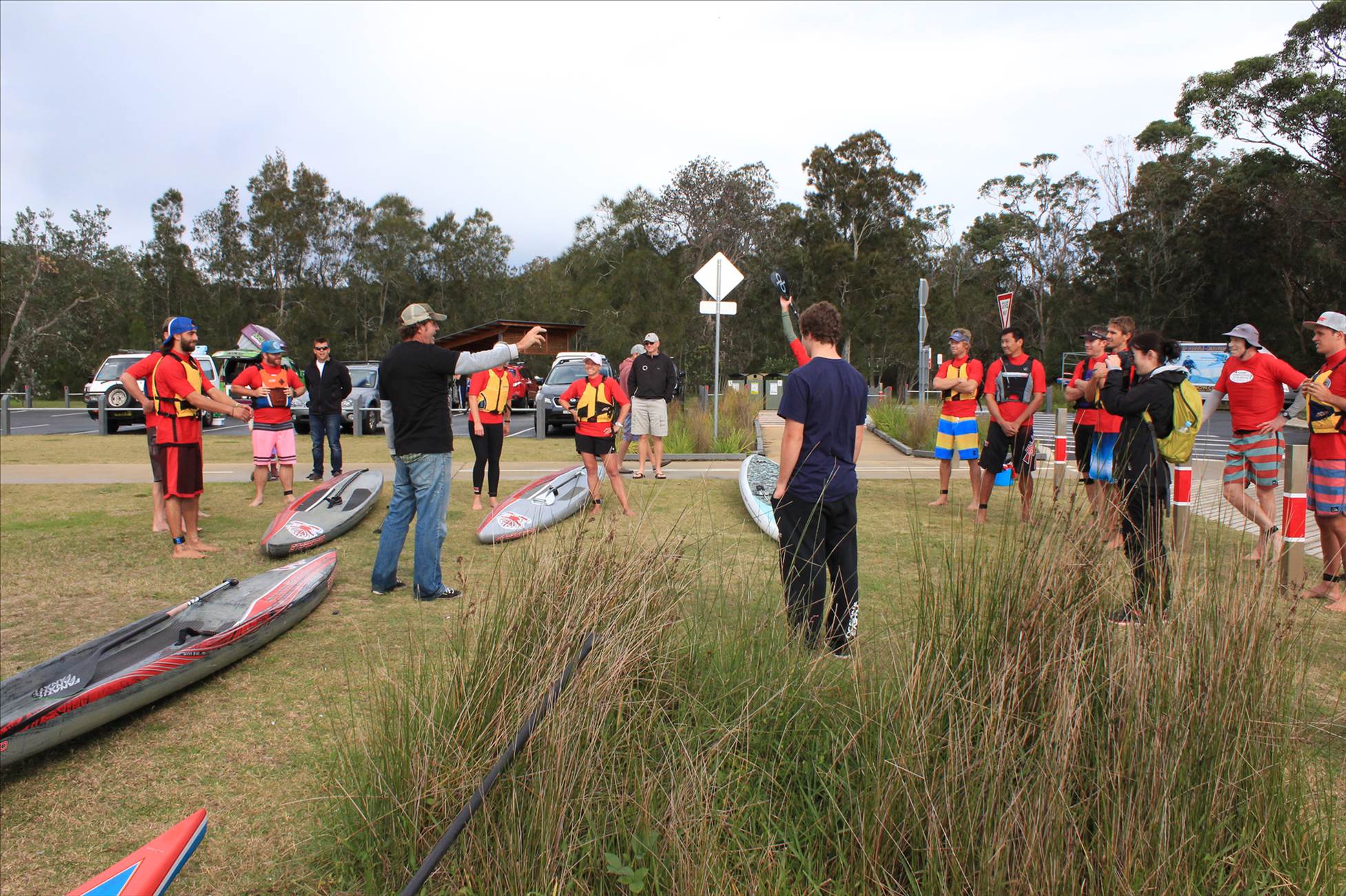 Deano giving the briefing.