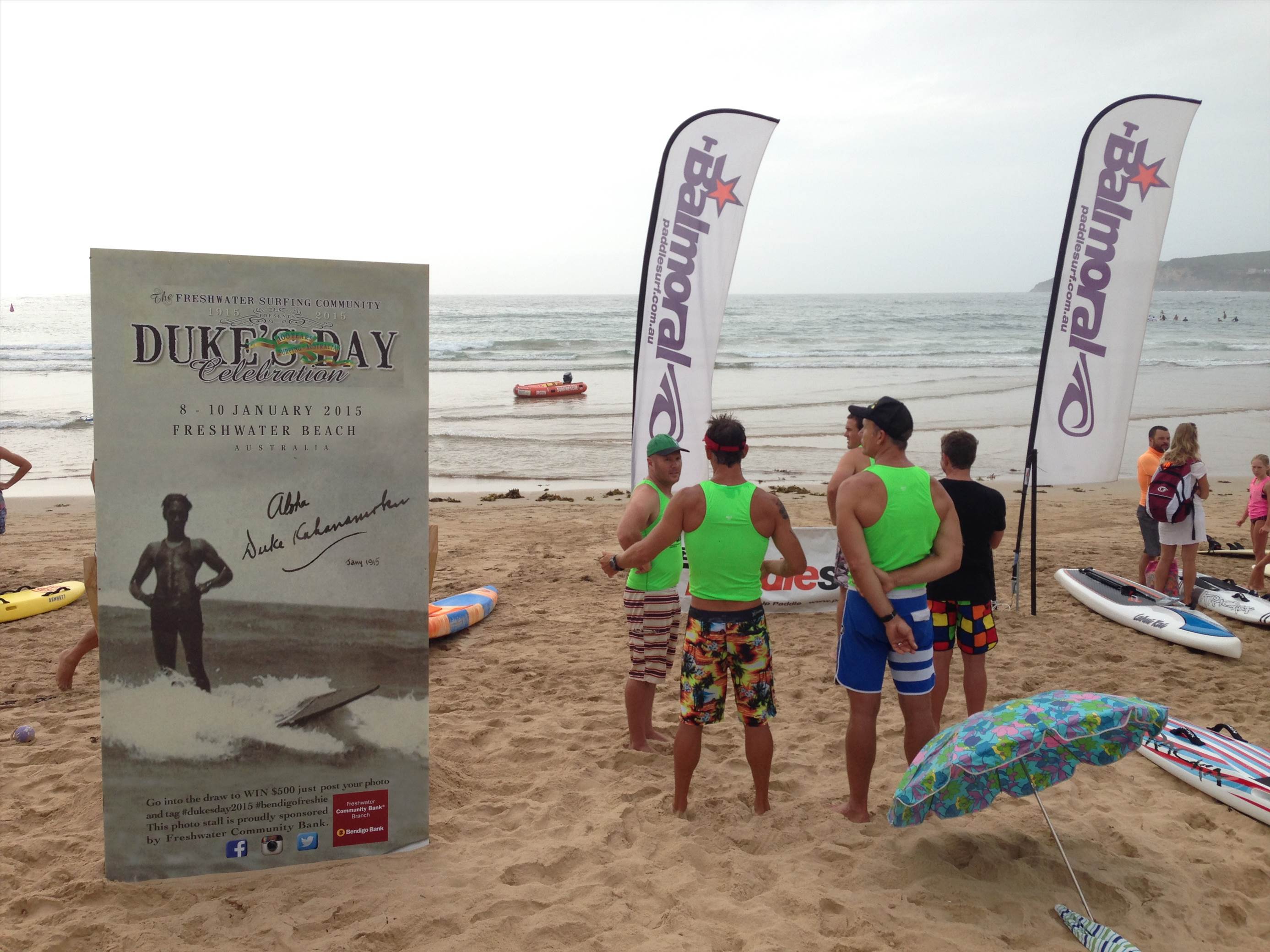 Dukes day poster and flags