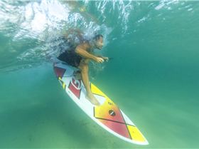 Pro rider Dimitri Georges, coming from France to show us how to ride the F-ONE Madeiro Pro 7'2''