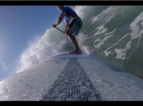 Heat one, Surfest 2018, cutting back.