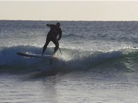 Learning to foil sup and just going for it. Fun factor and wipeouts "priceless"