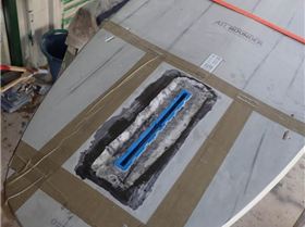 Idea of the size of the fin surround repair.