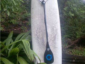 hold paddle to board