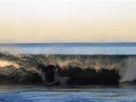 Fun in the wind. Northern reef break Perth