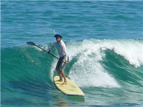 Mike having a go on Yvette's 12-footer