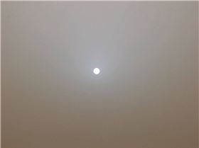 Dust storm afternoon sun