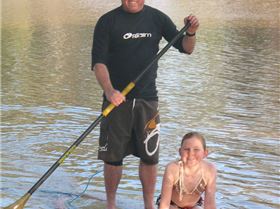 Paddling the Bogan River down to the Bogan Festival.