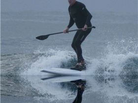 Early morning on a cloudy day.