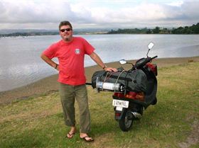 Pete Trickett travelling with his Red Air