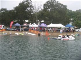 Tents from the water