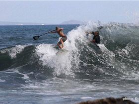 Noah in Hawaii - playing on the backwash