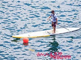 Andy Davies finishing leg 2 of Mormaii Triple Crown