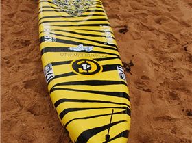 Trav making it look easy and the race winning board