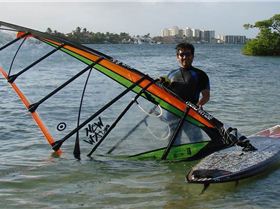 2012 Fanatic Pro Wave -9'2 with a Sail