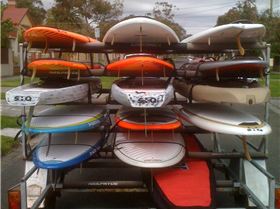 The trailor is packed and ready for action!