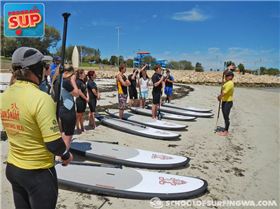 Surfing WA SUP lesson