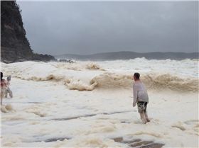 Gaz about to be foamed