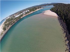 Sand bank inside the creek