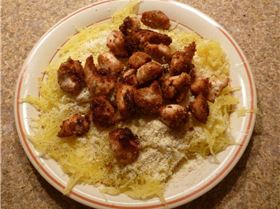 Pan Saute's Chicken rolled in Coconut Flour