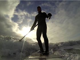 riding my new Hobie 8'4 CM RAW Sup