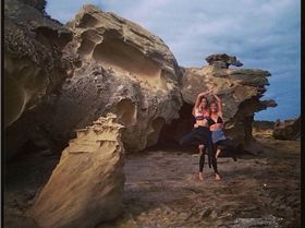 Eve and Lee Sup training