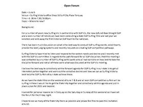 SUP Forum Invite