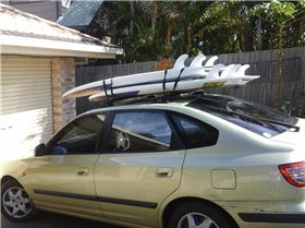 mutant and sunfish on car roofracks