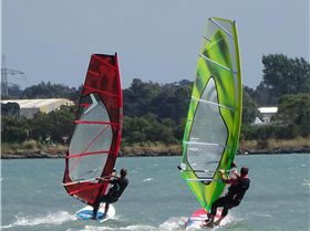 planing windsurfing on the Red Paddle Co and Fanatic inflatable windSUPs