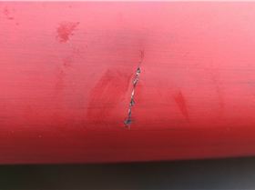 Nice perfect slice completely through