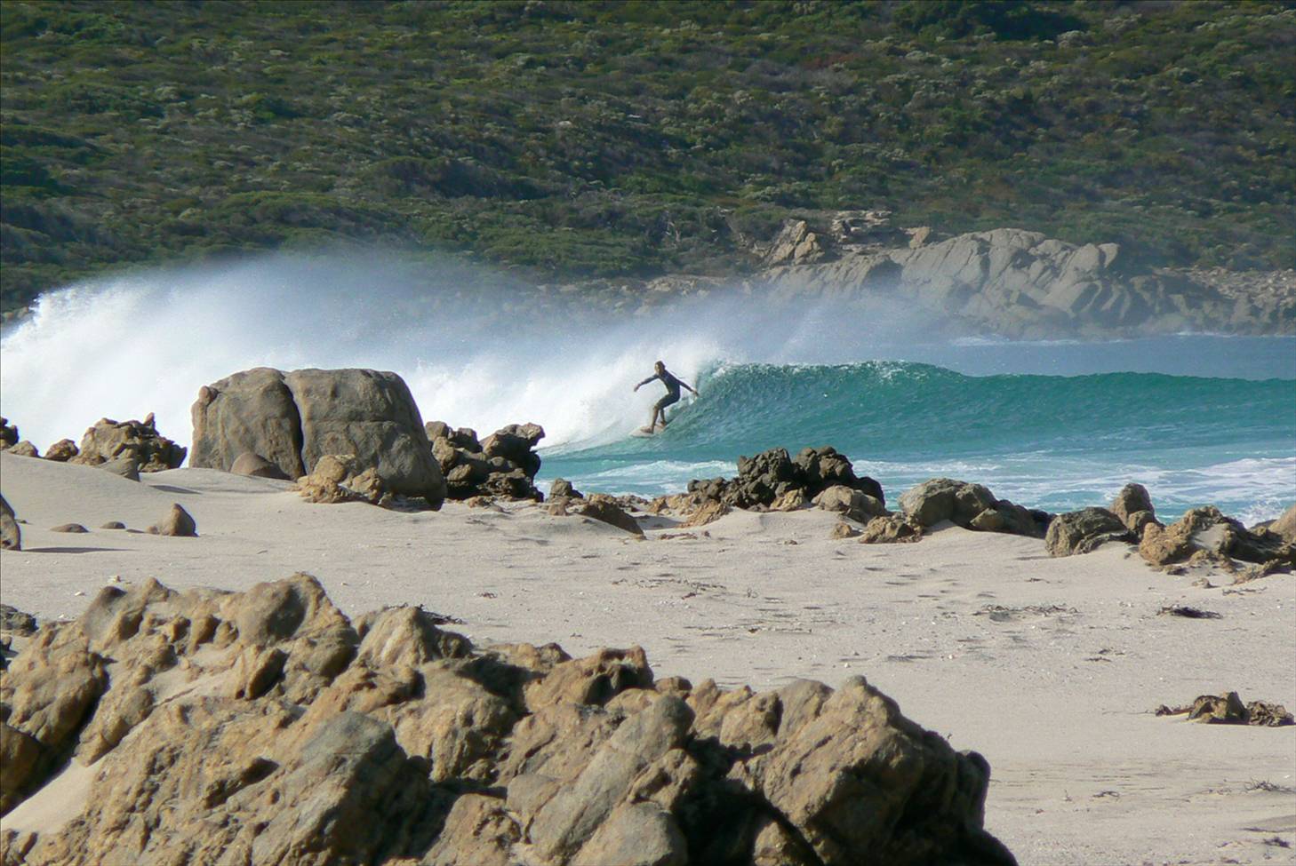 An early morning midweek surf