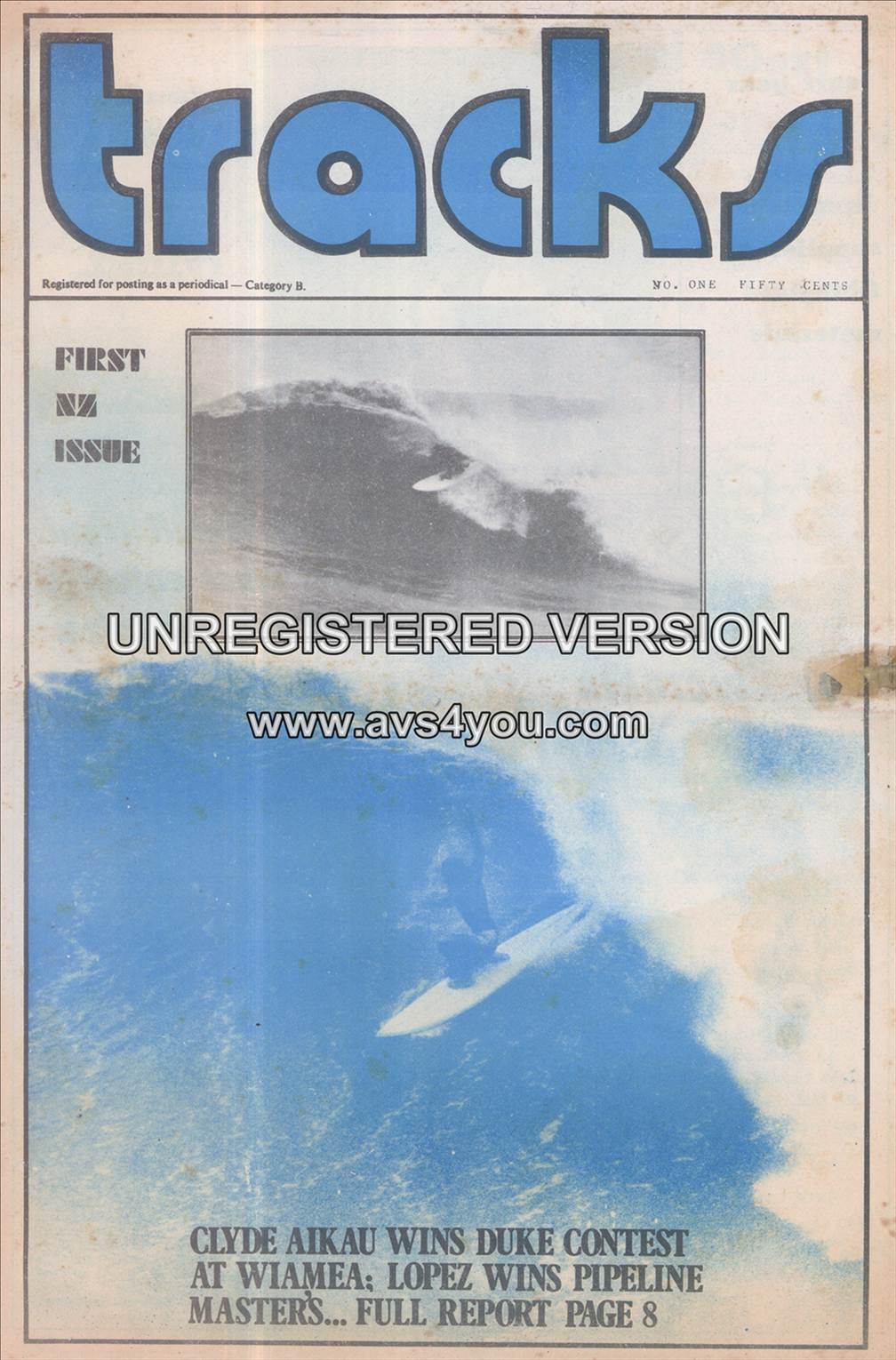 Surf Mag New Zealand NZ Tracks No 001 1974 