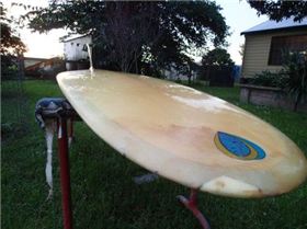 Peter Clarke surfboard logo