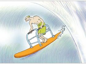 Geriatric surfer