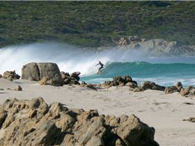 An early morning midweek surf