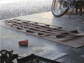 frame on top, deck underneath.