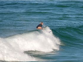 Surfers at Dreamtime Beach