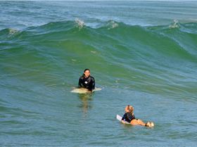Surfers at Dreamtime Beach