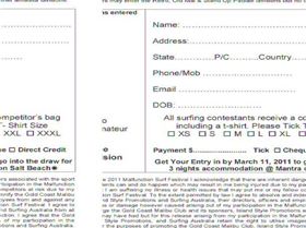 2011 Malfunction Entry Form
