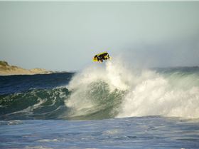 Body boarder catching air 1