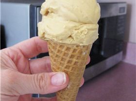 salty caramel ice cream cone
