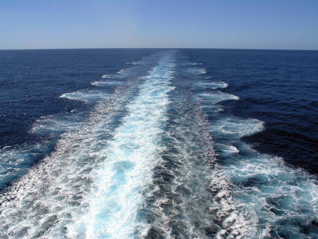 Seastate, calm. A thousand miles from nowhere