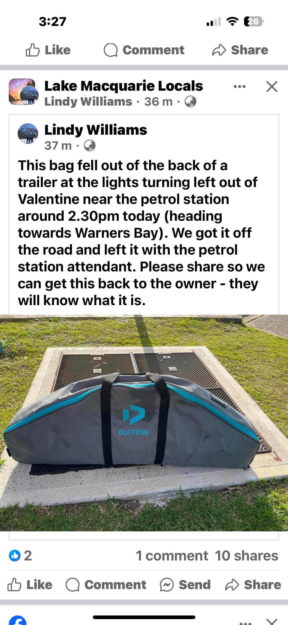 Kite Bag found