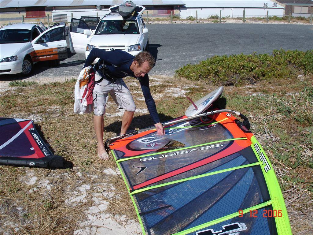 good fun untill my head hit the sail from pushy