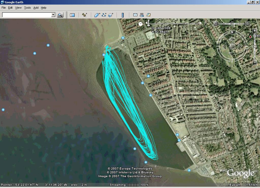West Kirby gps tracks A Cross