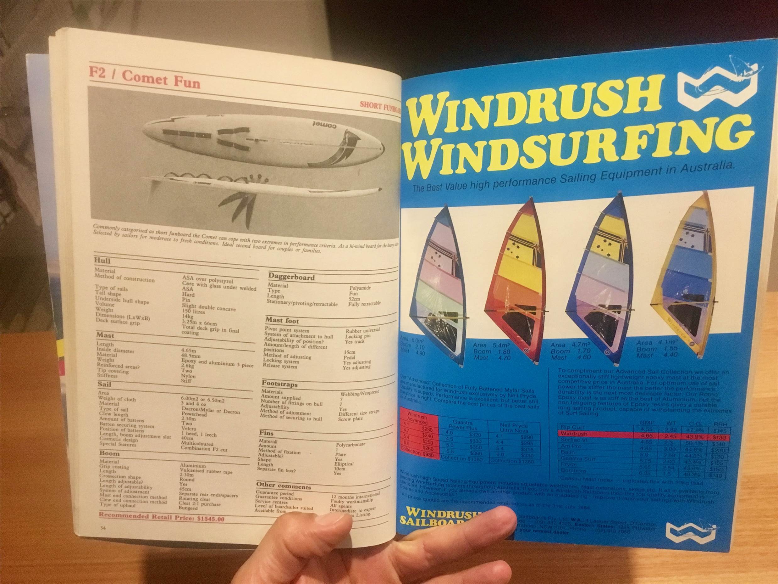 First Annual Sailboard Guide 1984-85 Australia