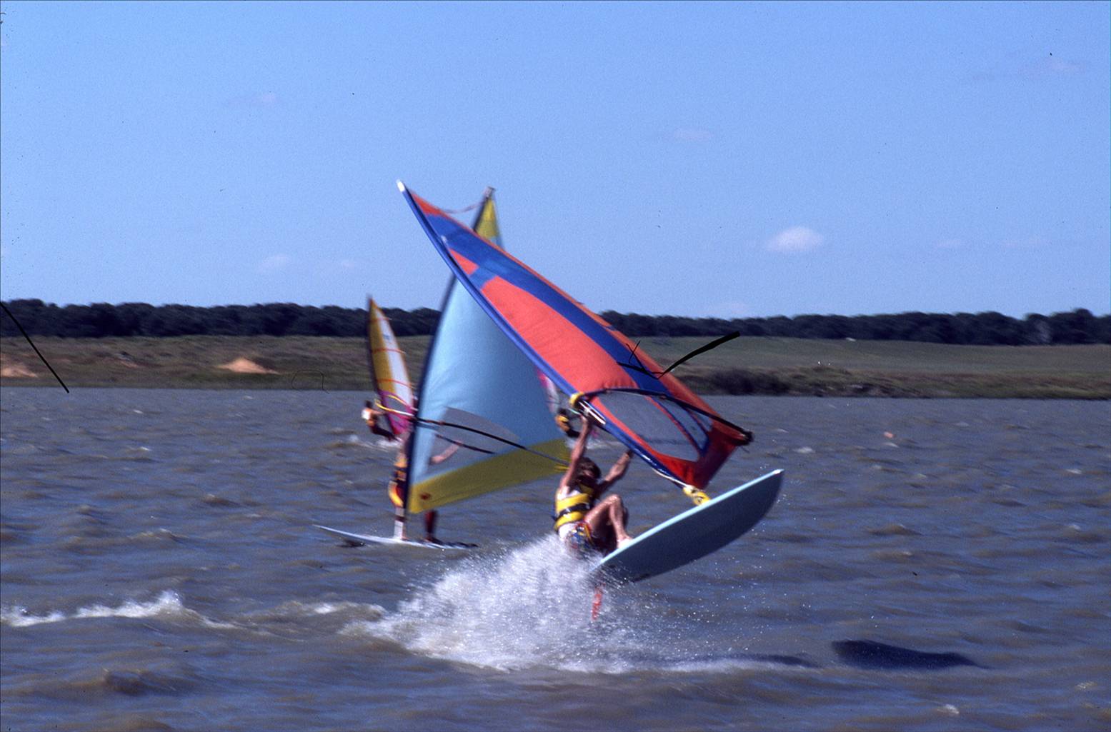 Goolwa - peak of the windsurfing boom, back when there was water