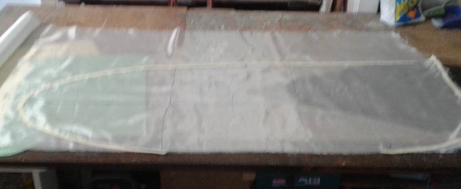 glass marked and taped